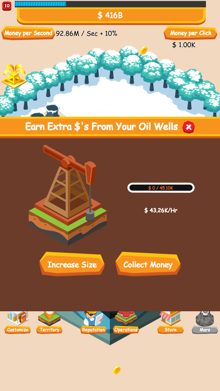 idle oil tycoon retirement