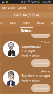 Idle Wood Tycoon Infinite Sellers