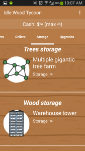 Idle Wood Tycoon Infinite Storage