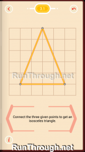 Pythagorea Walkthrough 3 Isosceles Triangles Level 1