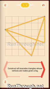 Pythagorea Walkthrough 3 Isosceles Triangles Level 10