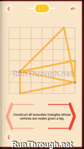 Pythagorea Walkthrough 3 Isosceles Triangles Level 11