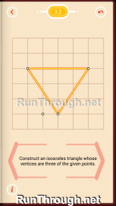 Pythagorea Walkthrough 3 Isosceles Triangles Level 2