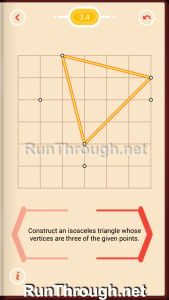 Pythagorea Walkthrough 3 Isosceles Triangles Level 4