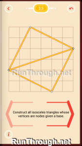 Pythagorea Walkthrough 3 Isosceles Triangles Level 5