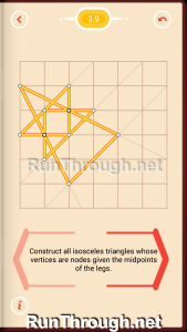 Pythagorea Walkthrough 3 Isosceles Triangles Level 9