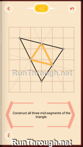 Pythagorea Walkthrough 4 Medians and Midsegments Level 2