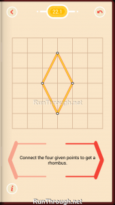 Pythagorea Walkthrough 22 Rhombuses Level 1