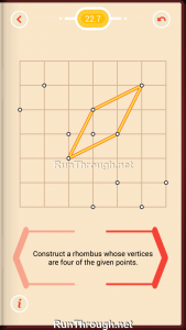 Pythagorea Walkthrough 22 Rhombuses Level 7